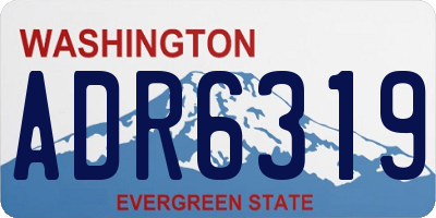 WA license plate ADR6319