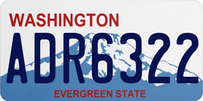 WA license plate ADR6322