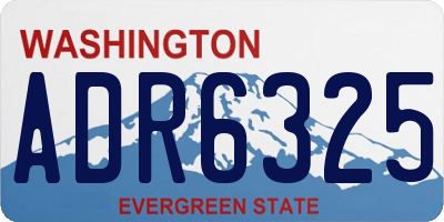 WA license plate ADR6325