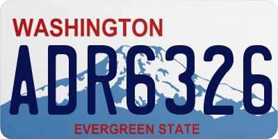 WA license plate ADR6326