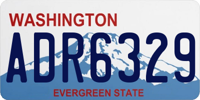 WA license plate ADR6329