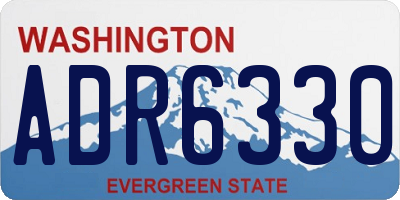 WA license plate ADR6330