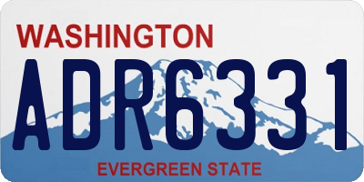 WA license plate ADR6331