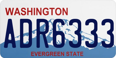 WA license plate ADR6333