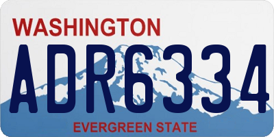 WA license plate ADR6334