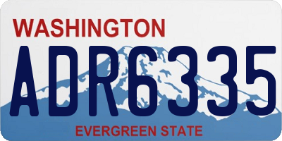WA license plate ADR6335