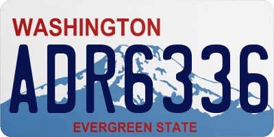 WA license plate ADR6336