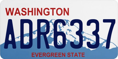 WA license plate ADR6337