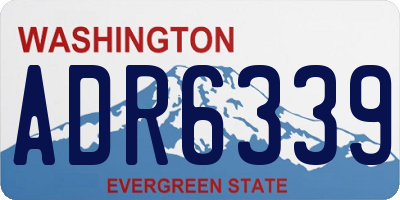 WA license plate ADR6339