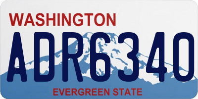 WA license plate ADR6340