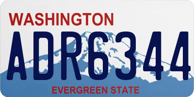 WA license plate ADR6344
