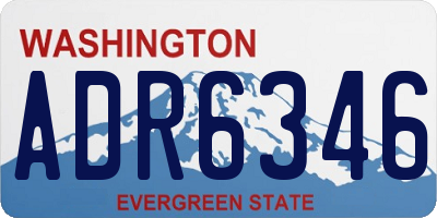 WA license plate ADR6346