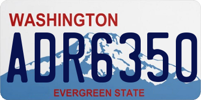 WA license plate ADR6350