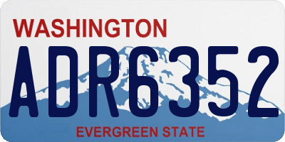 WA license plate ADR6352