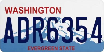 WA license plate ADR6354