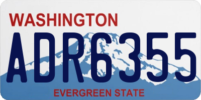WA license plate ADR6355