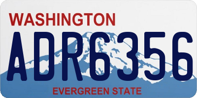 WA license plate ADR6356