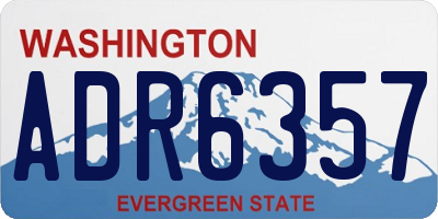 WA license plate ADR6357