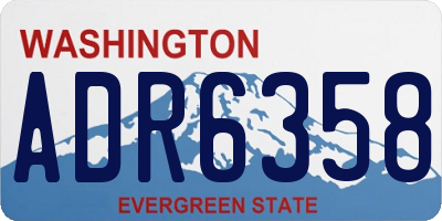 WA license plate ADR6358
