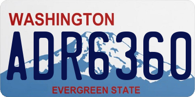 WA license plate ADR6360