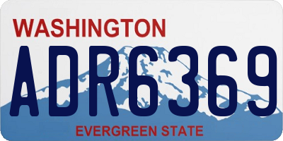 WA license plate ADR6369
