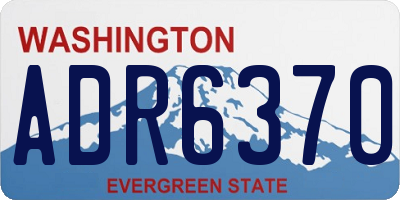 WA license plate ADR6370