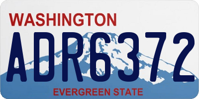 WA license plate ADR6372