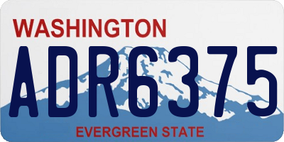 WA license plate ADR6375