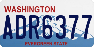 WA license plate ADR6377