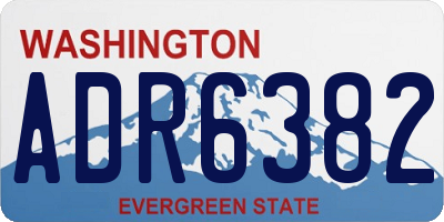 WA license plate ADR6382