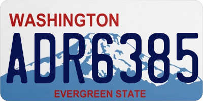 WA license plate ADR6385
