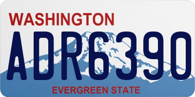 WA license plate ADR6390