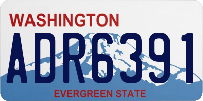 WA license plate ADR6391