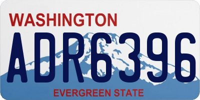 WA license plate ADR6396