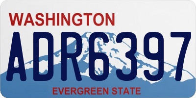 WA license plate ADR6397