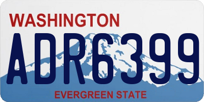 WA license plate ADR6399