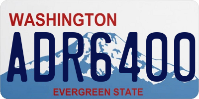 WA license plate ADR6400