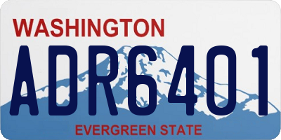 WA license plate ADR6401