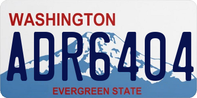 WA license plate ADR6404