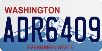 WA license plate ADR6409