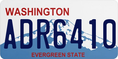 WA license plate ADR6410