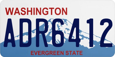 WA license plate ADR6412