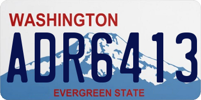 WA license plate ADR6413