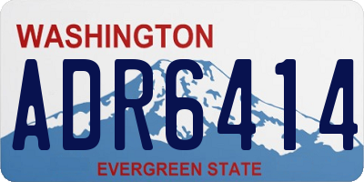 WA license plate ADR6414