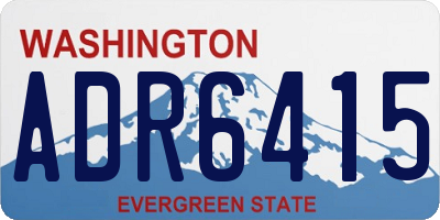 WA license plate ADR6415