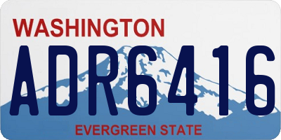 WA license plate ADR6416