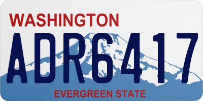WA license plate ADR6417