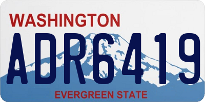 WA license plate ADR6419