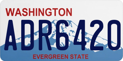 WA license plate ADR6420