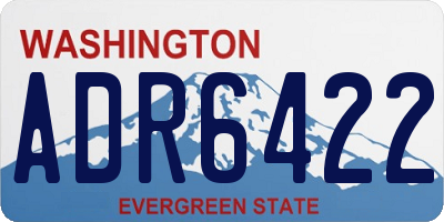 WA license plate ADR6422